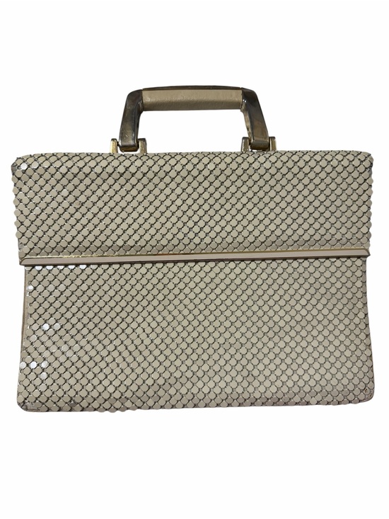 Handbags - Vintage 60’s Beige Mesh Top-Handle Women's Ivory Briefcase Purse